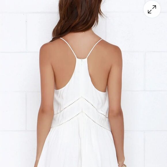 Lulus Easy Honey Ivory Slip Dress EUC size Medium - Picture 4 of 16
